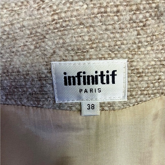 infinitif Paris Plaid Vintage Lush Soft Wool Blend Coat Jacket Made in Paris - Picture 9 of 10